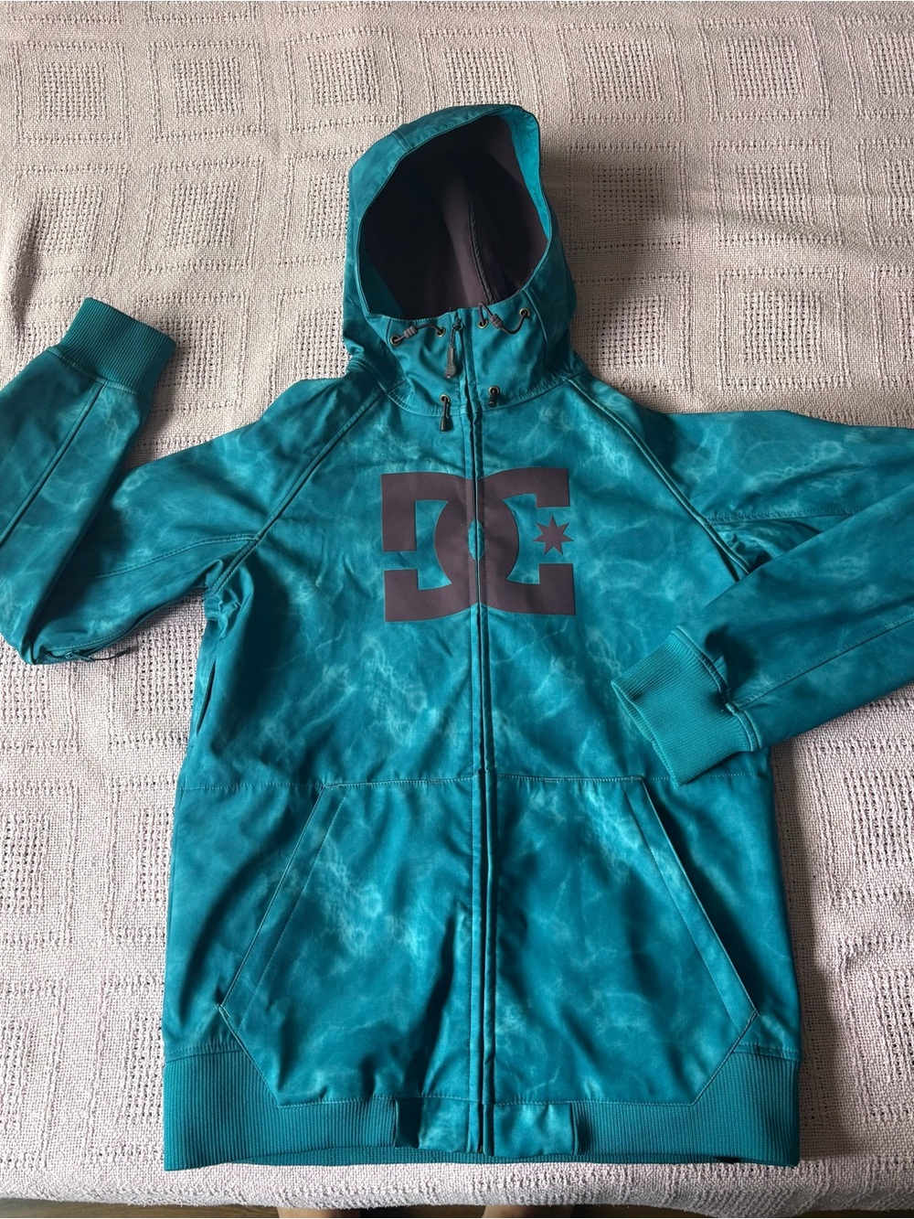 DC Teal Tie-Dye Full-Zip Hooded Jacket